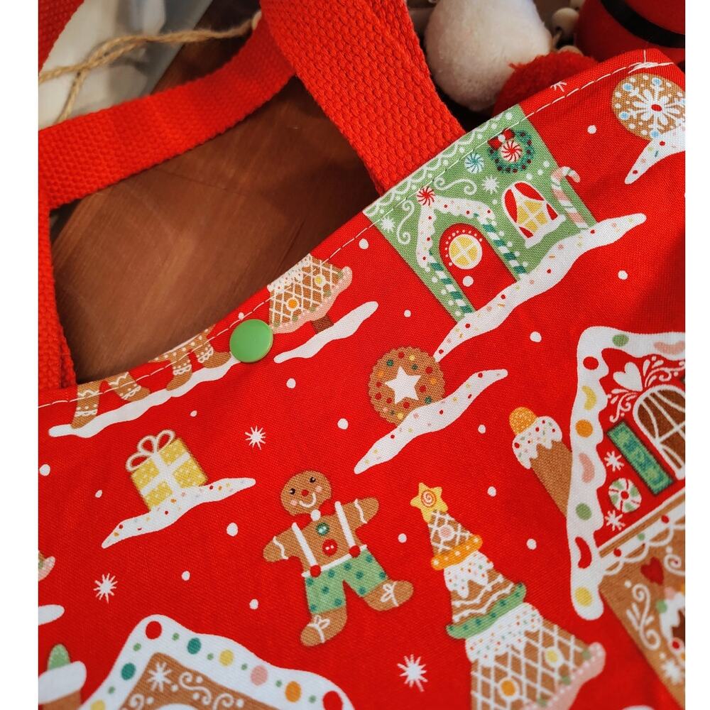 Gingerbread tote with Snap - Picture 3 of 7